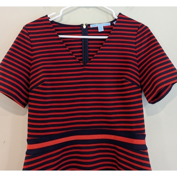 Draper James Red and Navy Striped Dress Size Small - Picture 3 of 8